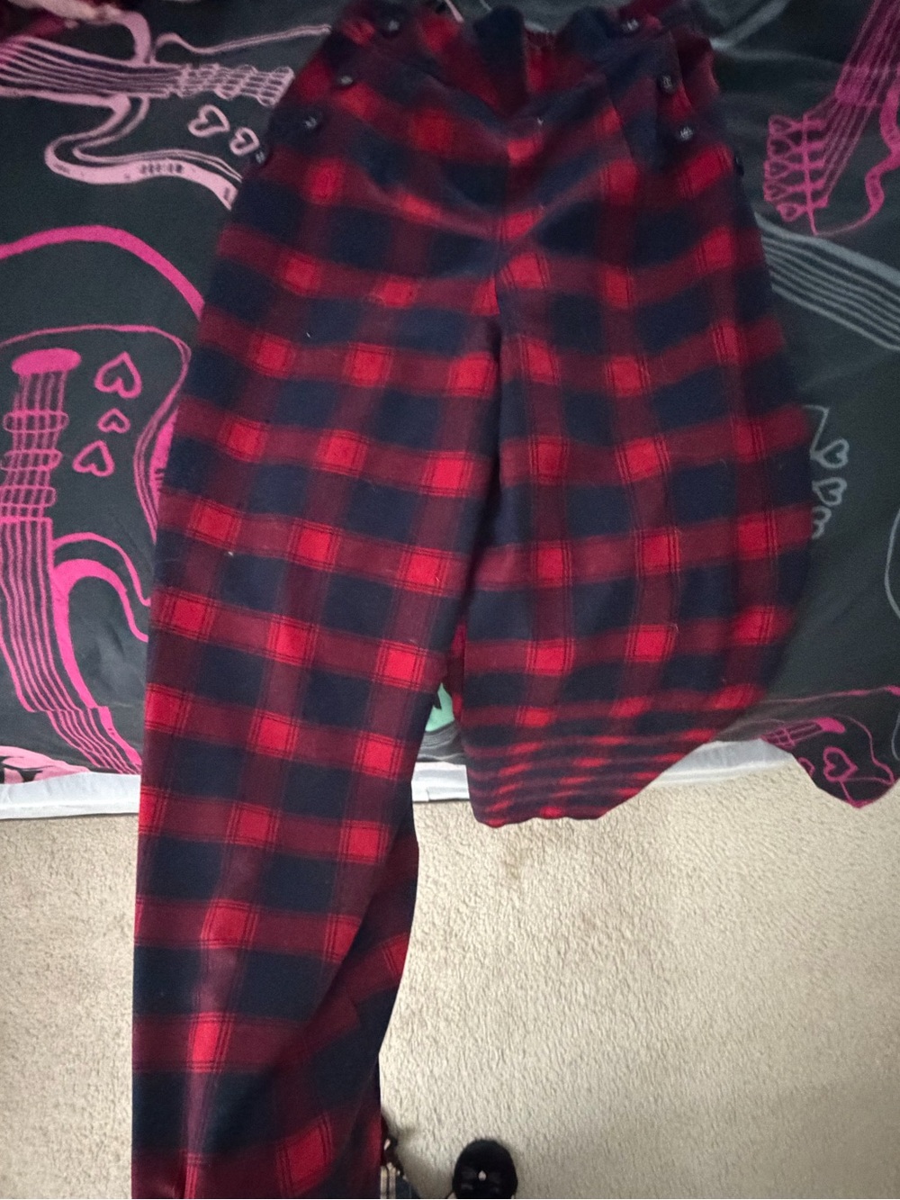 Voodoo Vixen small S plaid wide leg pants